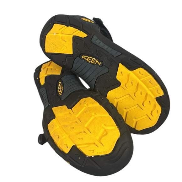 Keen Black and Green Sandals Toe Protection Adjustable Lacing Water/Hiking - Picture 4 of 8